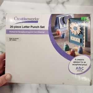 Creativeworks 26 piece alphabet letter punch set for scrapbooking, crafts, etc.